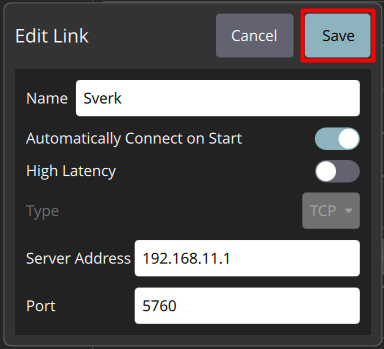 ввод параметров
