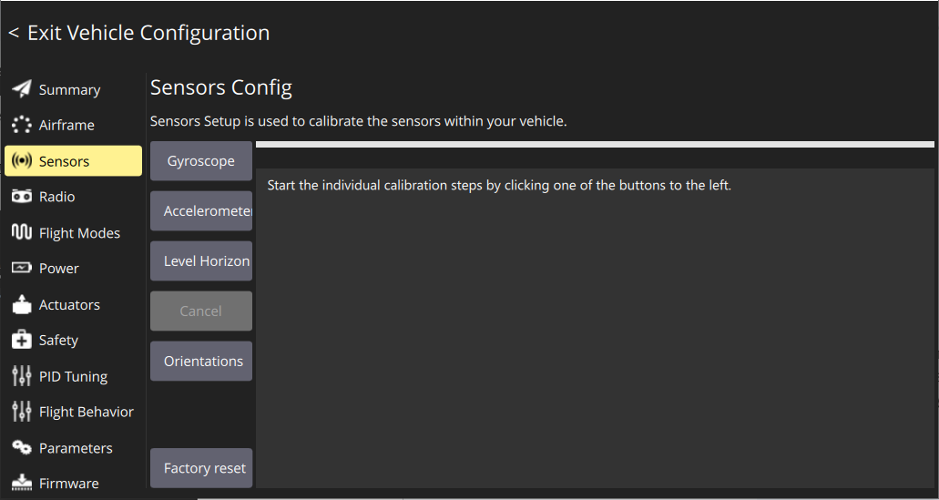 airframe config apply
