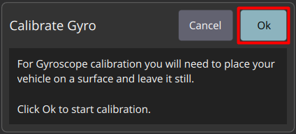 start sensors gyroscope calibration