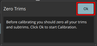 radio config zero trims