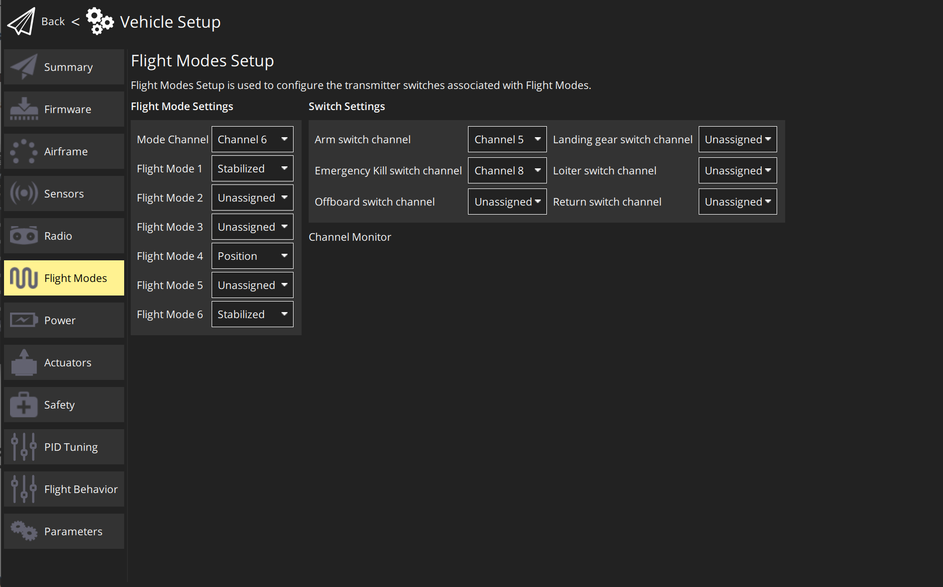 QGroundControl modes