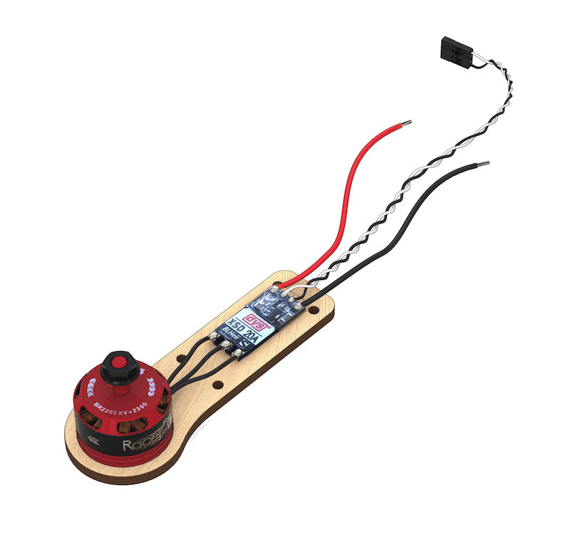 Solder wires of motors to the controllers